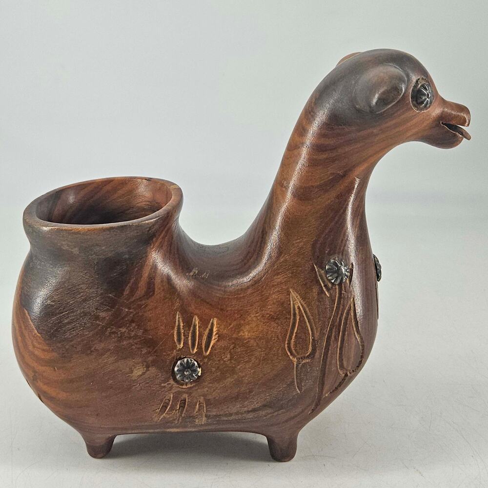 Vintage mid century modern Torito de Pucara style vessel alpaca llama figurine